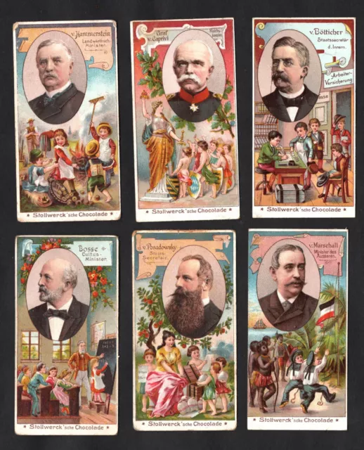 German Statesmen Stollwerck Ser 9 Card Set 1898 Caprivi Parliament Ministers