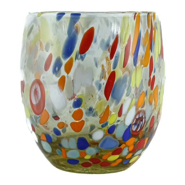 Grand Vase En Verre Multicolore – Style Murano – Années 50/60 – Déco Vintage