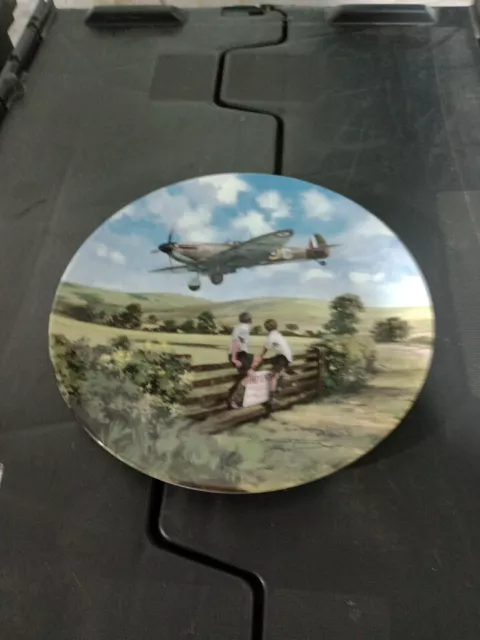 Royal Doulton Heroes Of The Sky Spitfire Coming Home Aeroplane Plate