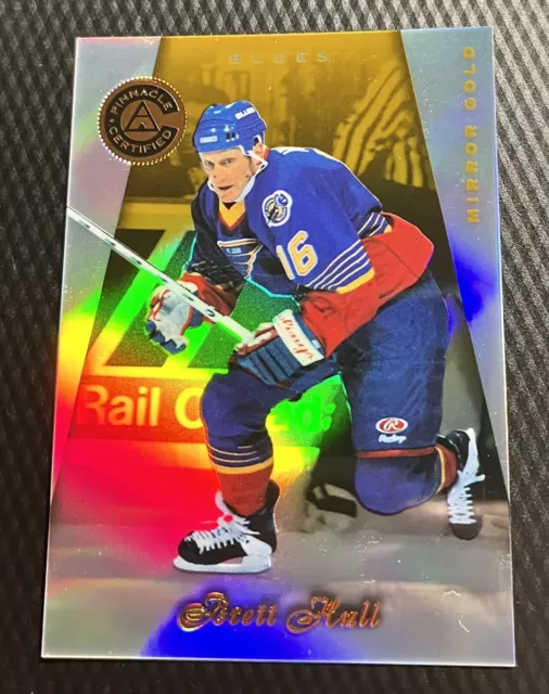 Brett Hull St. Louis Blues Rare 1997 Pinnacle Certified Mirror Gold #70 - SP