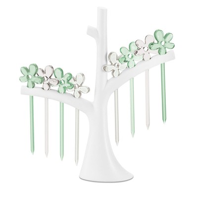 Koziol A-Pril Party-piekser-Set con albero TR AQUAMARINE CRYSTAL ROSE QUARTZ 