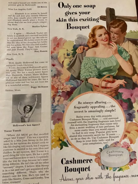 Cashmere Bouquet Soap, Vintage Print Ad, a