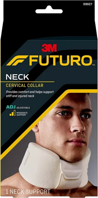 Futuro Neck Soft Cervical Collar Adjustable, One Size, White