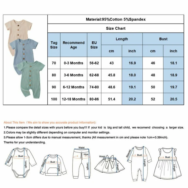 Outfits Floral Romper Bodysuit Jumpsuit Clothes Summer Newborn Baby Girls Boy 3