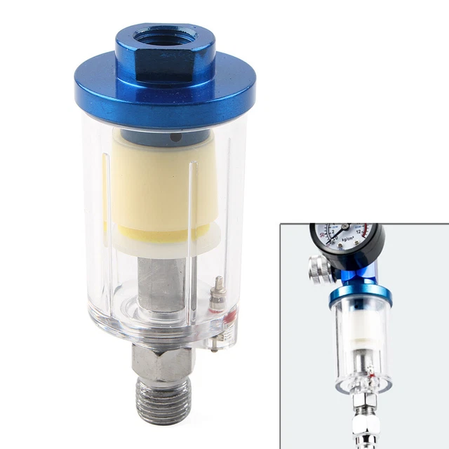 1/4& INLINE AIR Oil Water Filter Trap For Compressor Spray Paint Gun