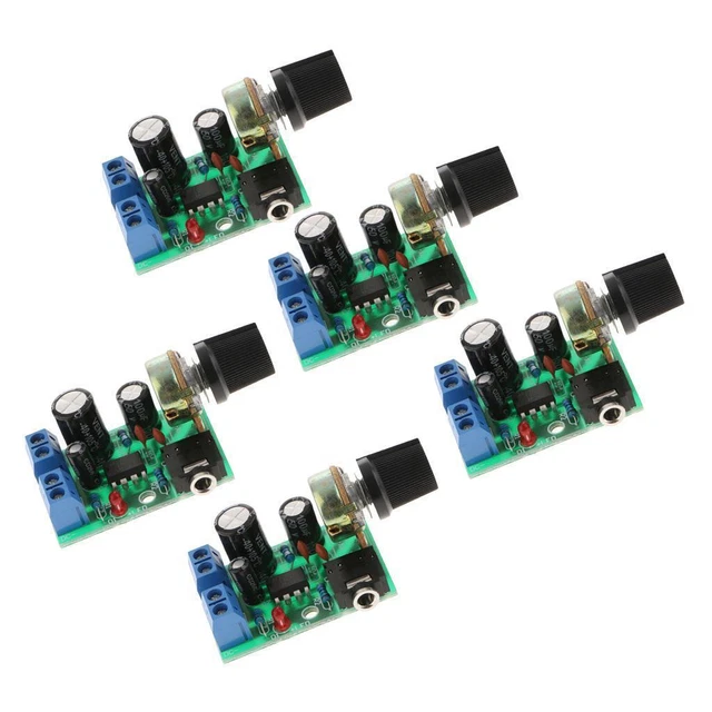 SCHEDA AMPLIFICATORE AUDIO 5pcs lm386 0.5-10w dc3-12v amplificatore