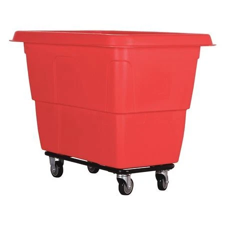 Zoro Select 36Fl16 Cube Truck,7/16 Cu. Yd.,600 Lb. Cap,Red