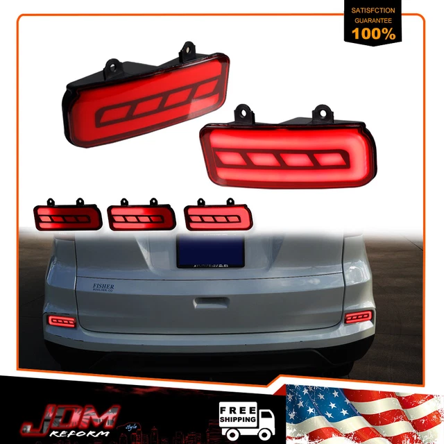 RED REAR BUMPER Reflector LED Brake Tail Lights/Foglight For 20152016