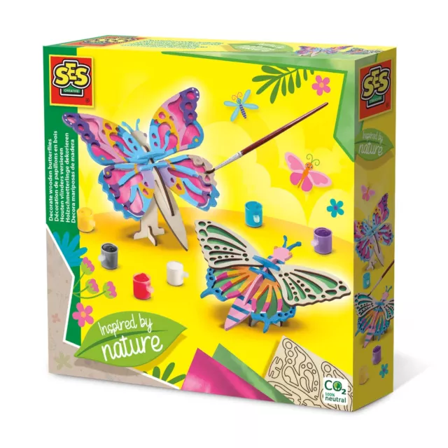 SES Creative 14035 Decorate Wooden Butterflies-Inspired by Nature