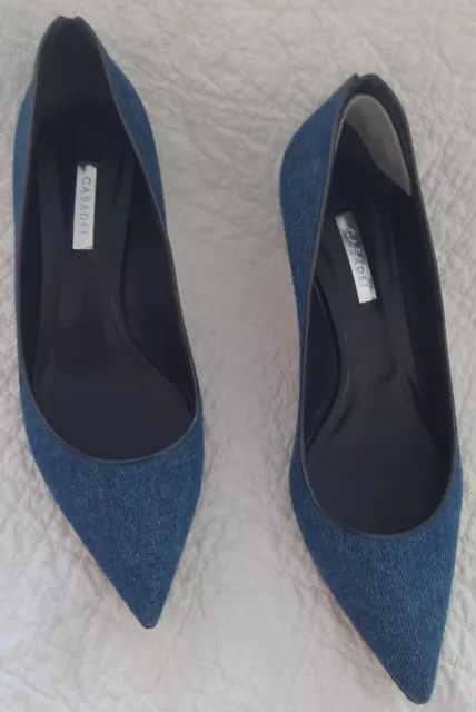 CASADEI Pumps - Denim  BLUE - Sz 10  Made in Italy   Used Lightly