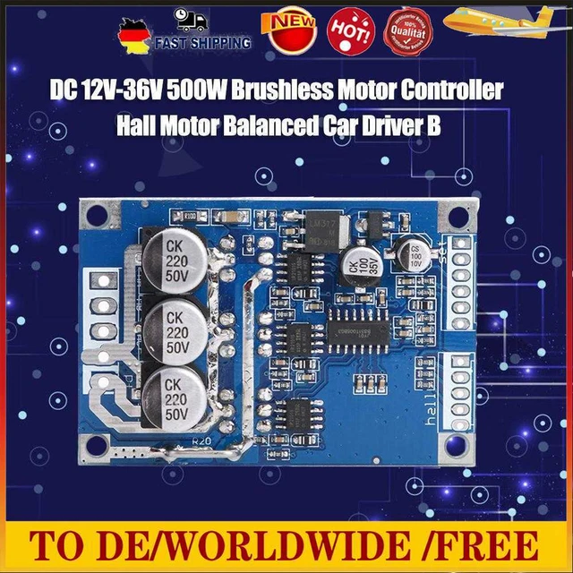 Hall Motor Balanced Car Driver Board 500W Brushless DC Motor Controller