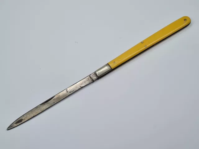Vtg Old German Solingen Man In Suit Logo Melon Fruit Tester Folding Pocket Knife