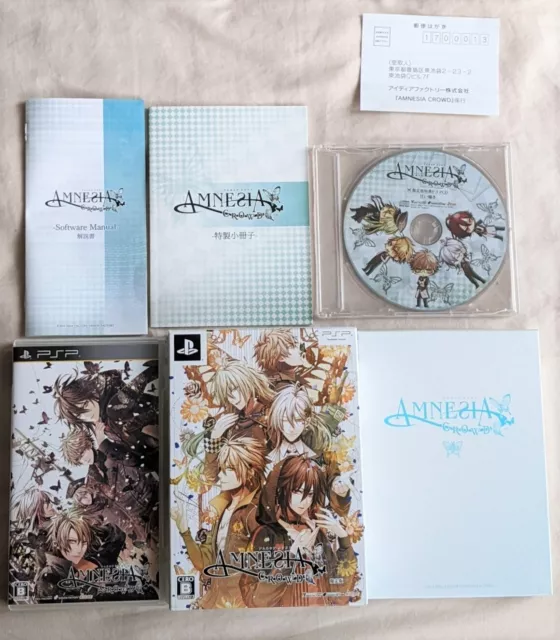 Amnesia Crowd Limited Edition PSP NTSC-J Japan Japanese IMPORT - US Seller!