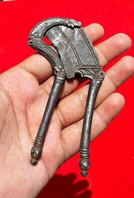 19c Vintage Old Hand Carved Steel Betel Nut Cutter Indo Persian Collectible Rare
