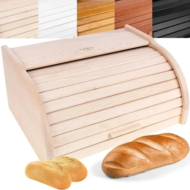 Boîte à Pain Rétro Avec Couvercle à Rouleau - Grande Capacité Métal
