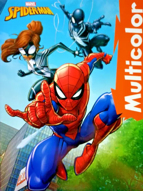 Malbuch Spider-Man Marvel Spiderman Multicolor 32 farbige Bilder DIN A4 ausmalen