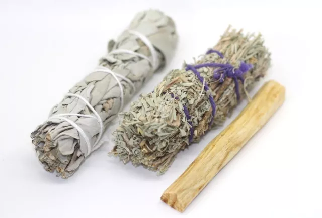 White Sage, Desert Sage & Palo Santo Pack - Vegan Incense Smudge kit