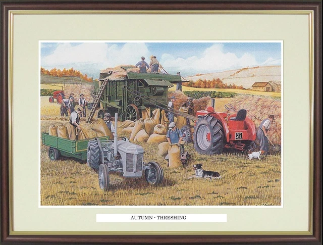 Tractor print "Autumn - Threshing" by Ray Hutchins/NGN109