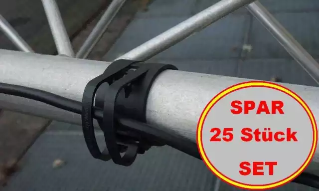 SNAP light Silber Grau Kabel Klemme mit Gummi Ring, Befestigungs Klammer Schelle