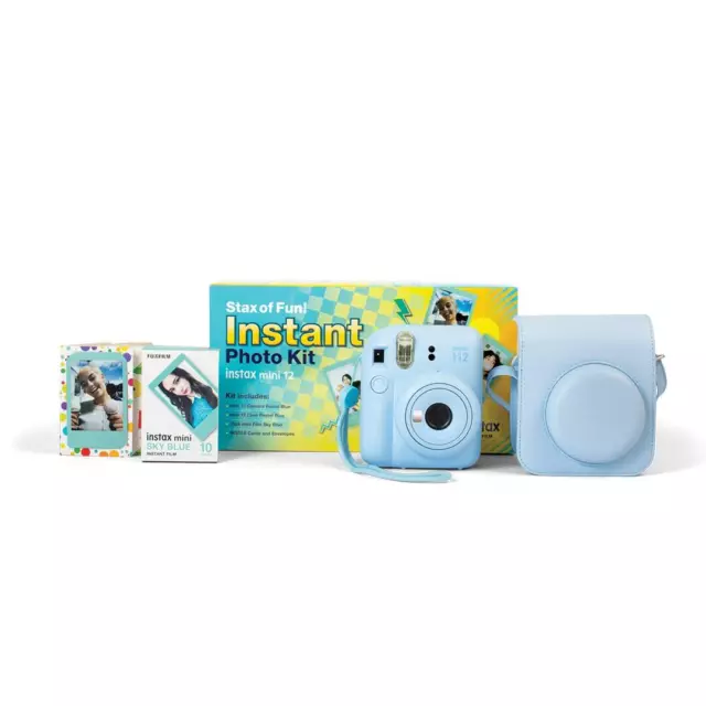 FujiFilm Instax Mini 12 Instant Camera w/Novelty Film& 5 x Card Acc - Pastel ...