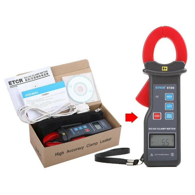 AC DC CLAMP Current Meter Leakage Current Tester With Range 0.0A to