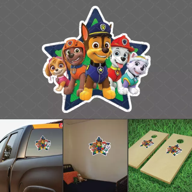 PAW PATROL DECAL Kids Sticker for Windows Wall Bumper Car Truck Room
