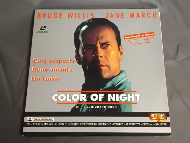 Bruce Willis Color Of Night Laser Disc CDV Vintage Ld