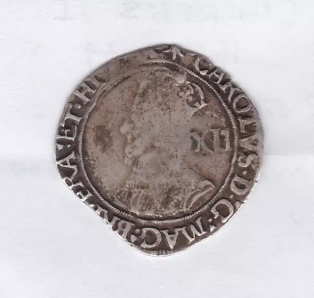 Charles I 1640 To 1641 Silver Shilling Star Coin In Fine Or Better Condition