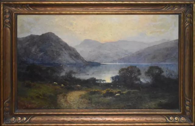 Alfred Fontville De Breanski, Jr. Signed Oil-Pastoral Ennerdale Water, Cumbria