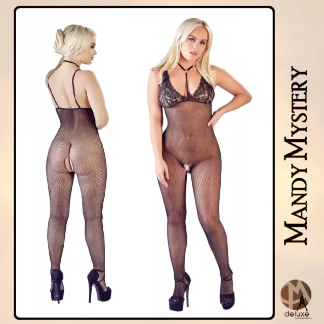 Sexy Lingerie Tuta a rete cavallo aperto Bodystocking Catsuit Amalia Toy Sex Hot