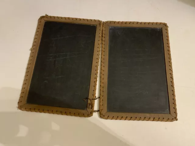 Antique Two-Sided Double School Slate Writing Chalkboard