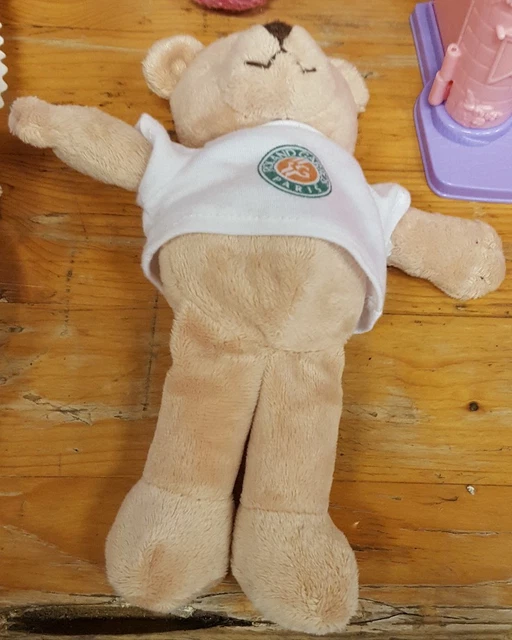 Doudou Ours En Peluche Roland Garros Paris 25 Cm - Bon état
