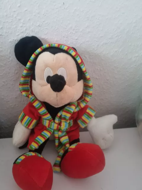 Disney Micky Maus im Bademantel Kuscheltier Plüschtier Stofftier Rar