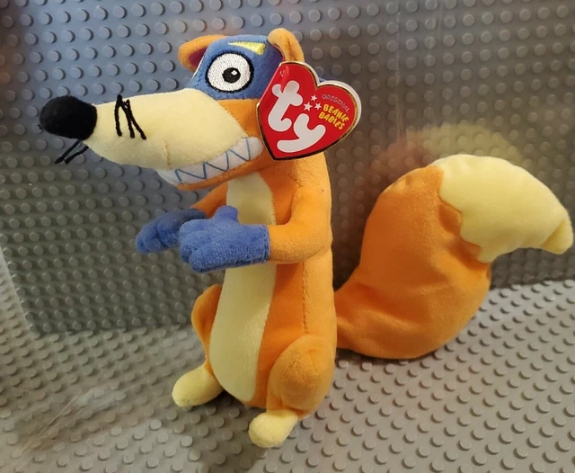 DORA THE EXPLORER Swiper the Fox TY Beanie Baby New w/ Tag from Smoke