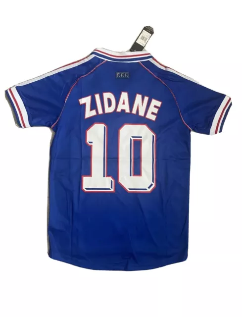 France 1998 'Zidane 10' Retro Football Shirt Brand New With Tags Mens