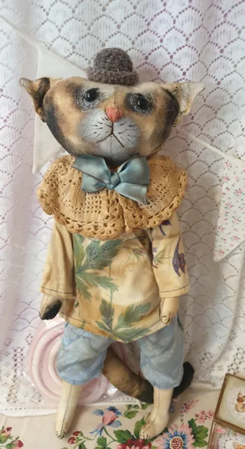 Beautiful Daria Sikora  one of a kind Cat Doll, Rare Size , 18 Inches.🐱