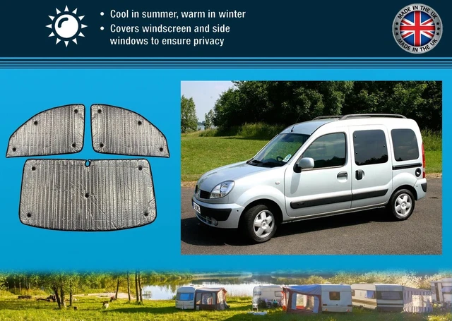 Kit 8 Pièces 7 Couches Kit Protections Thermiques Deiwo Renault Kangoo - 8 Pièces Isolation 7 Couches - Pare-brise Vitres Tapis Thermique Véhicule