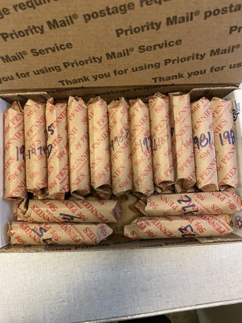 30 Rolls Of Pre-1982 Pennies Listed In Description