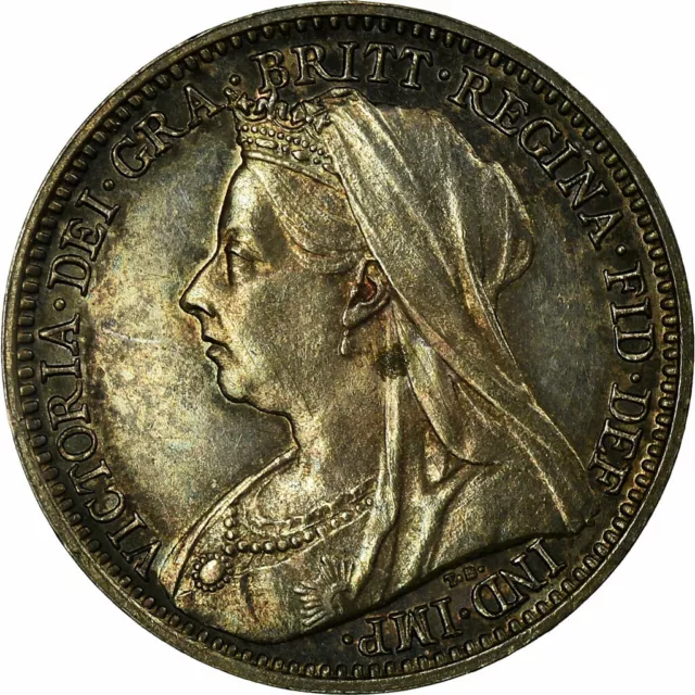 [#485017] Coin, Great Britain, Victoria, 3 Pence, 1900, MS(63), Silver, KM:777