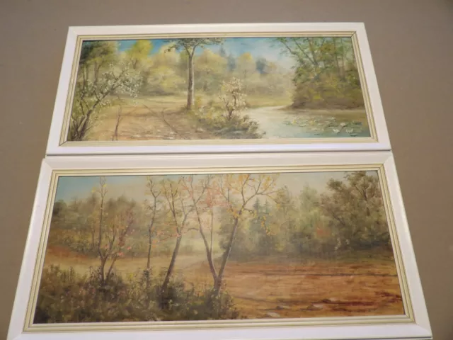 TWO GENUINE SIGNED Ernst Zimmerman 1870-1944 Original Watercolor Paintings RARE