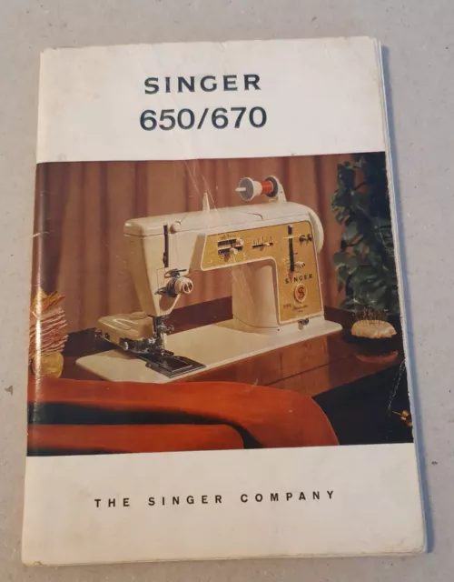 Manual de instrucciones de máquina de coser Singer 650/670 vintage