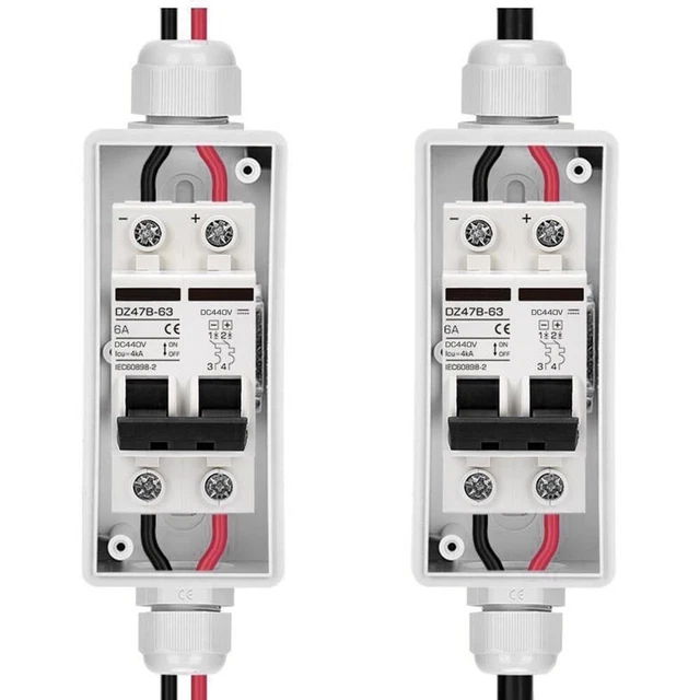 Scatola Combinatrice Fotovoltaica Impermeabile IP65 – Interruttore DC500V 32A, Protezione Da Sovratensione, Per Impianti Solari On/off-grid