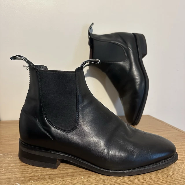 RM WILLIAMS SIZE 9.5 HCF ( 10.5 US ) Black Leather Boots Craftsman ...