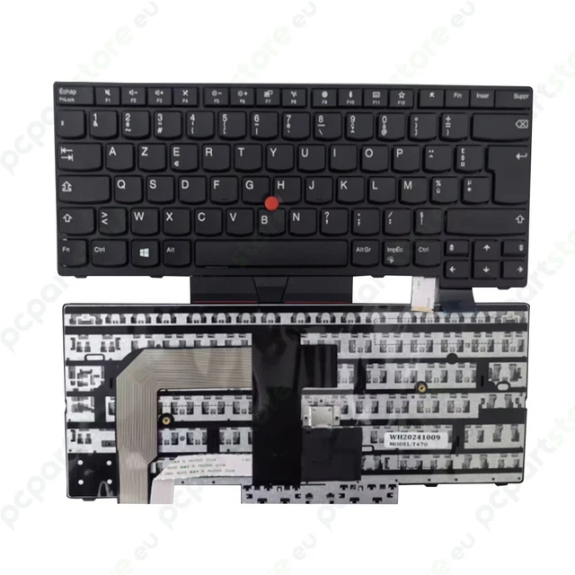 Clavier AZERTY FR Pour Lenovo ThinkPad X230s à X270 - Neuf, Noir