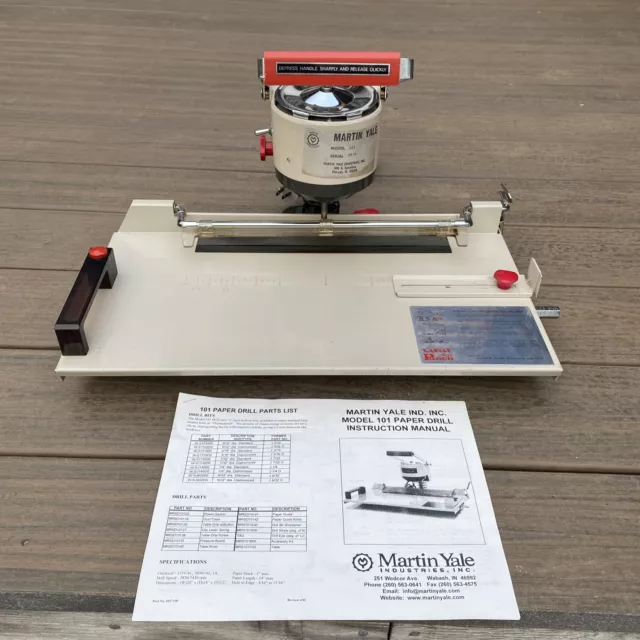 Martin Yale 101 One Inch Paper Drill,   Lihit paper punch no. 651J