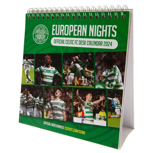CELTIC FC 2024 Desktop Calendar, Official Bhoys Fan Christmas Gift Idea