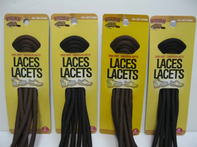 New 1 Pair Round Black Or Brown Work Shoe Boot Laces 60" Or 72" Shoestrings 2