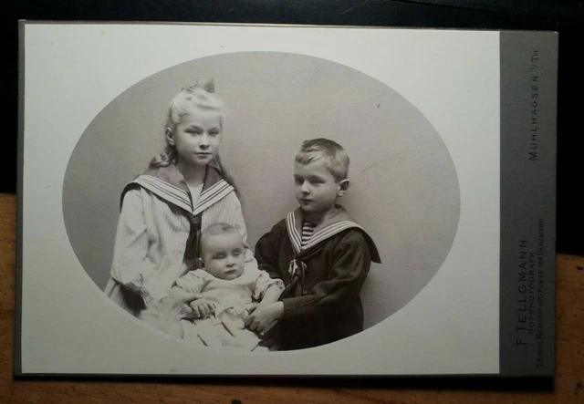 3 bambini piccoli - bambina bambino - tuta da marinaio / KAB Tellgmann Mühlhausen