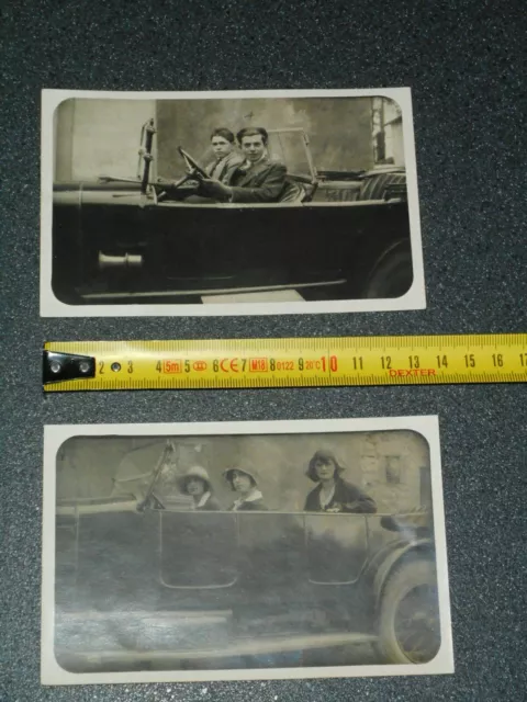 2 cartes postales photos automobile 1930 originales et anciennes
