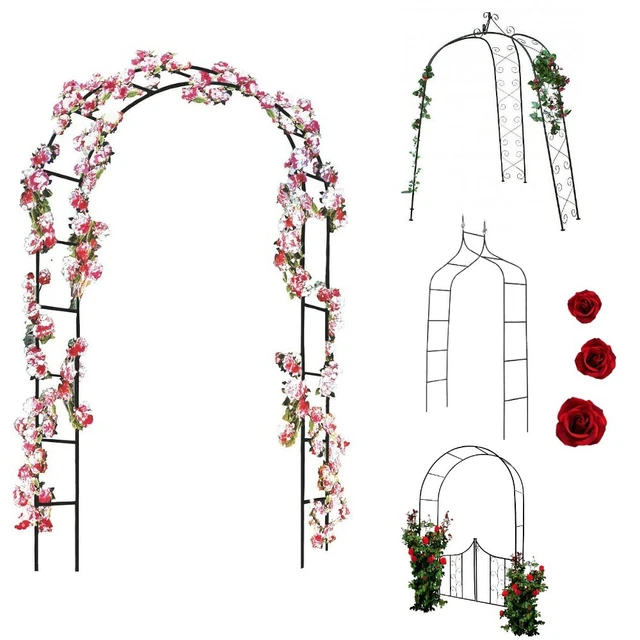 Rosenbogen METALL Massiv Breit Spalier Rankhilfe Rankgitter Gartenbogen PERGOLA